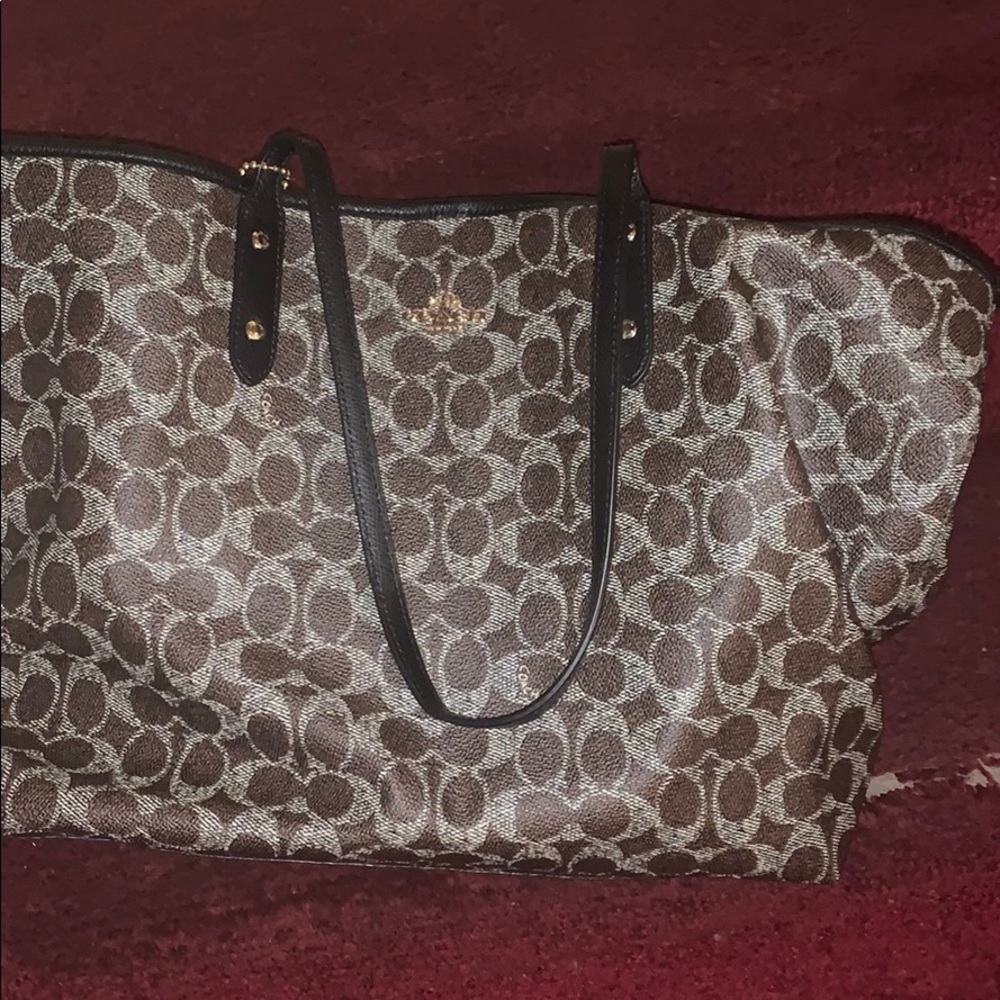 Brown coach bag